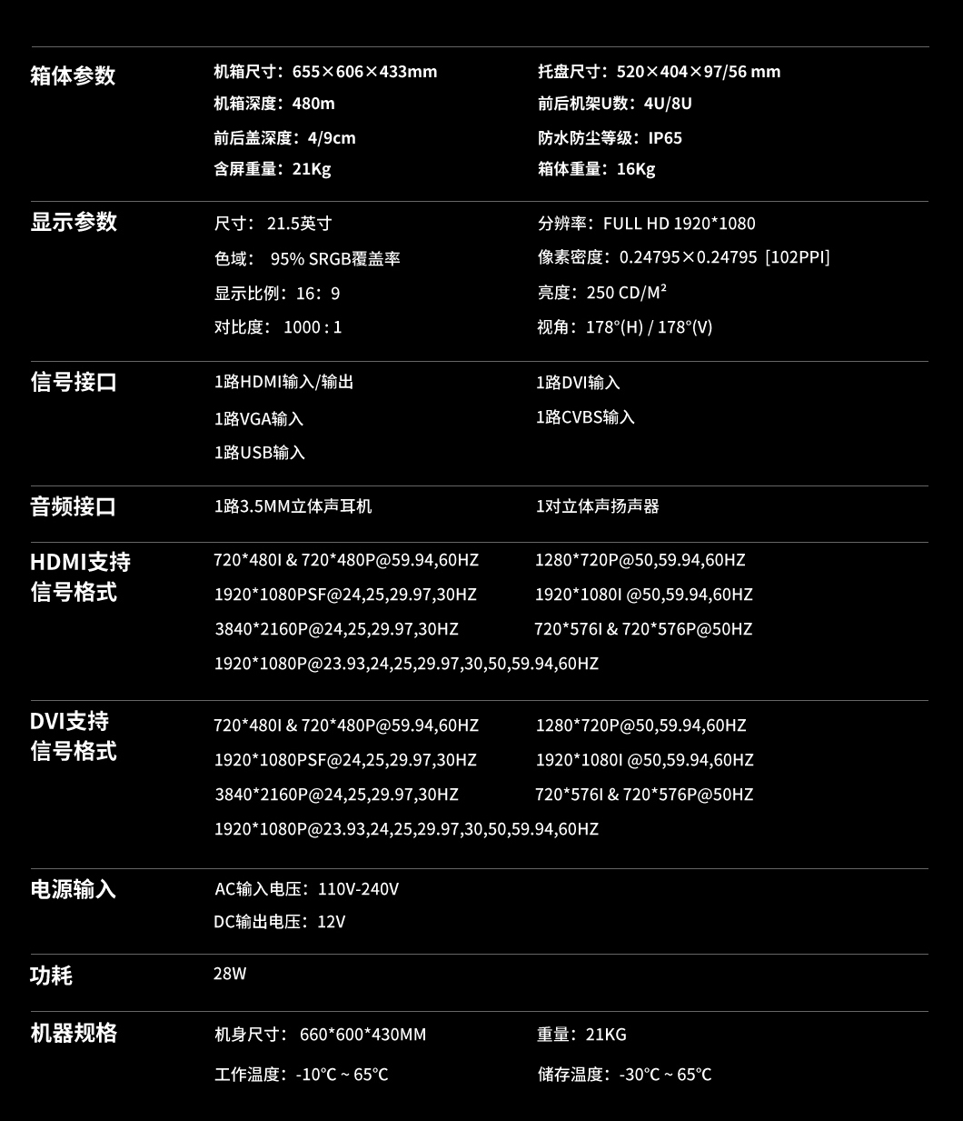 SRM-2150H箱体参数